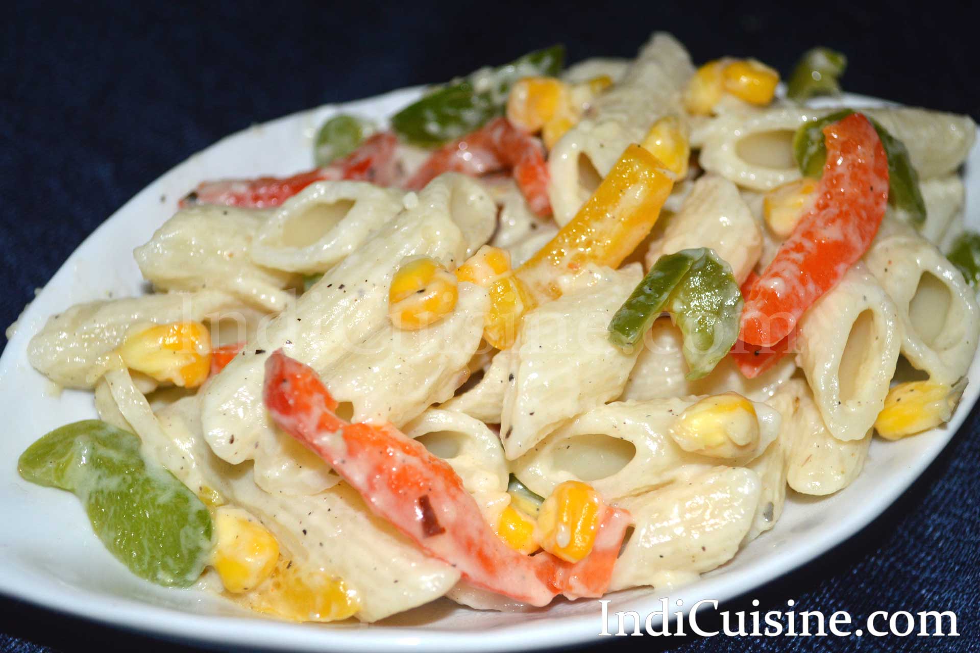 White Sauce Pasta, How to make Pasta, White Sauce Pasta Recipe Image