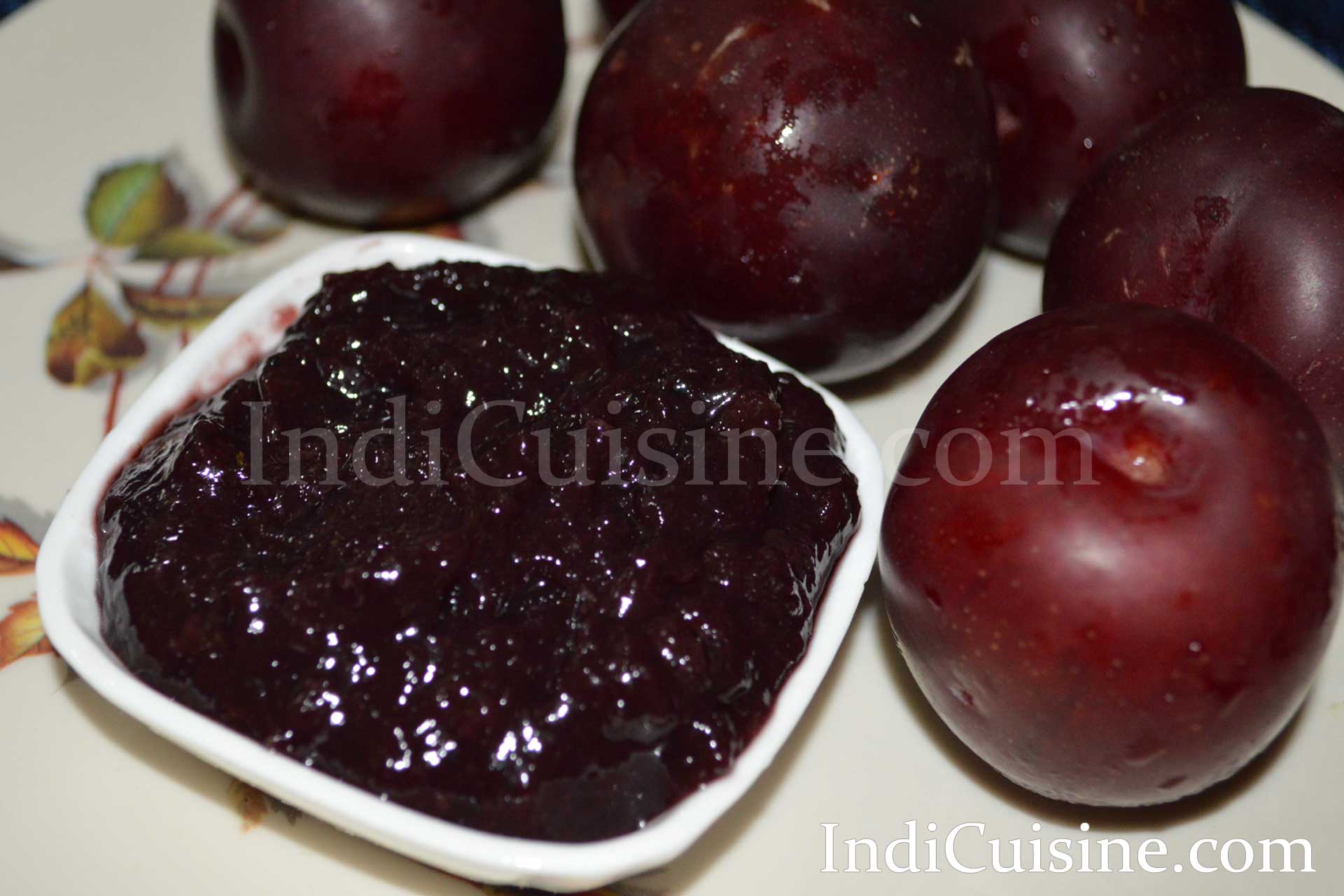 Plum Jam Recipe Image, Aloo Bukhara Jam Photo